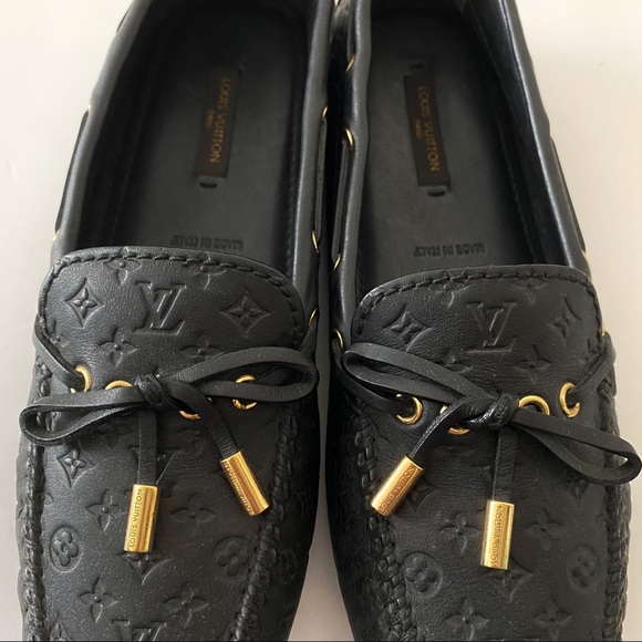 Authentic Louis Vuitton Loafers Flats Shoes Navy - Picture 4 of 11